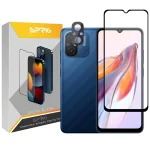 محافظ لنز دوربین اسپریگ مدل 3D-FU مناسب برای گوشی موبایل شیائومی Redmi 12C به همراه محافظ صفحه نمایش
