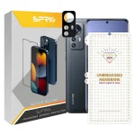 محافظ لنز دوربین اسپریگ مدل 3D-Diamond مناسب برای گوشی موبایل شیائومی Mi 12 / 12X به همراه محافظ صفحه نمایش گوشی