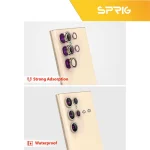 محافظ لنز دوربین رینگی اسپریگ مدل Ring metal Diamond مناسب برای گوشی موبایل سامسونگ Galaxy S22 ultra - Image 13