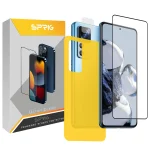 محافظ لنز دوربین اسپریگ مدل FU-LenSH مناسب برای گوشی موبایل شیائومی Mi 12T 5G / 12T Pro 5G به همراه محافظ صفحه نمایش و محافظ پشت گوشی