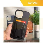 کاور اسپریگ مدل Leather Stand مناسب برای گوشی موبایل اپل Iphone 15 Pro max - Image 4