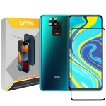 محافظ لنز دوربین اسپریگ مدل 3D-FU مناسب برای گوشی موبایل شیائومی Redmi Note 9s / Note 9 pro به همراه محافظ صفحه نمایش