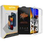 کاور اسپریگ مدل ANTIS-CL مناسب برای گوشی موبایل شیائومی Poco M4 Pro 4G به همراه محافظ صفحه نمایش