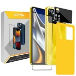 محافظ لنز دوربین اسپریگ مدل 3D-FU مناسب برای گوشی موبایل شیائومی Poco X4 Pro 5G به همراه محافظ صفحه نمایش و محافظ پشت گوشی