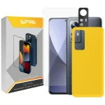 محافظ لنز دوربین اسپریگ مدل 3D-UVBK مناسب برای گوشی موبایل شیائومی Mi 12 / 12X به همراه محافظ پشت گوشی و صفحه نمایش