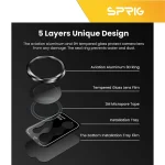 محافظ لنز دوربین اسپریگ مدل Ring metal New version مناسب برای گوشی موبایل سامسونگ Galaxy A24 - Image 3