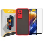 کاور اسپریگ مدل Full-PSHT مناسب برای گوشی موبایل شیائومی Poco F4 به همراه محافظ صفحه نمایش