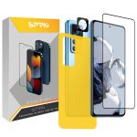 محافظ لنز دوربین اسپریگ مدل SH-FU مناسب برای گوشی موبایل شیائومی Mi 12T Pro 5G به همراه محافظ صفحه نمایش و محافظ پشت گوشی