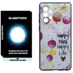 کاور گلستیک طرح  Happy Mind Happy Life مدل GLCOV مناسب برای گوشی موبایل سامسونگ Galaxy A33 5G