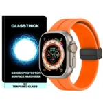 بند گلستیک مدل Magnetic-ORG-GL مناسب برای ساعت هوشمند ویرفیت TW8 Ultra