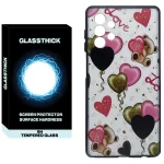 کاور گلستیک طرح Heart and Bear مدل GLCOV مناسب برای گوشی موبایل سامسونگ Galaxy A13 4G