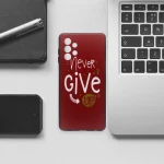 کاور گلستیک طرح Never Give Up  مدل GLCOV مناسب برای گوشی موبایل سامسونگ Galaxy A13 4G - Image 3