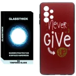 کاور گلستیک طرح Never Give Up  مدل GLCOV مناسب برای گوشی موبایل سامسونگ Galaxy A13 4G