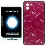 کاور گلستیک طرح I Love You مدل GLCOV مناسب برای گوشی موبایل سامسونگ Galaxy A03