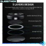 محافظ لنز دوربین گلستیک مدل Ring-Metal-GL مناسب برای گوشی موبایل سامسونگ Galaxy A05s - Image 7