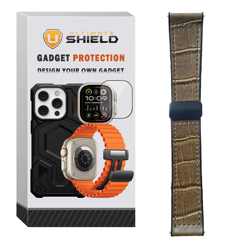 d0a6715b86077e987f80d3296ede6acd77306501_1733218361.webp بند آلتیمیت شیلد مدل BB Leather Mag مناسب برای ساعت هوشمند سامسونگ Galaxy Watch 4 40mm / 5 40mm / 6 40mm / 7 40mm / FE 40mm - Image 1