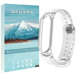 بند آکوآرا مدل Transparence مناسب برای ساعت هوشمند شیائومی Mi Band 5 / 6 / 7