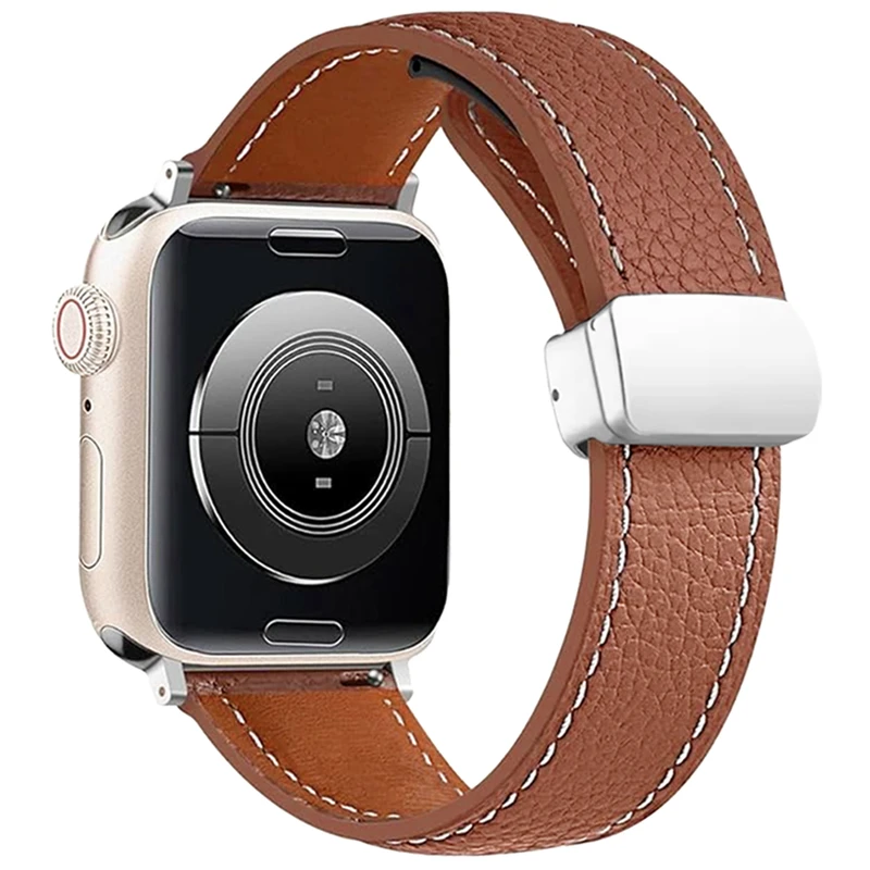 02dc06daf93aa8c443d6511c4a34c3e1546c6e8b_1747638671-7.webp بند اسپریگ مدل Magnetic Leather SP مناسب برای اپل واچ سری Se/1/2/3/4/5/6/7/8/9/Ultra/Ultra2 سایز 42/44/45/49mm - Image 1