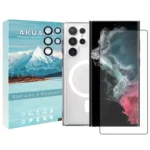 کاور آکوآرا مدل MagSafe GLS BKRNG مناسب برای گوشی موبایل سامسونگ Galaxy S22 Ultra به همراه محافظ صفحه نمایش و محافظ لنز