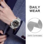 بند ساعت آکوآرا مدل Milanese مناسب برای ساعت هوشمند سامسونگ Galaxy Watch 7 Ultra 47mm - Image 12