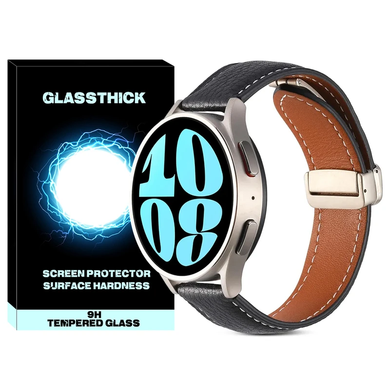 5929da4c3cad19082b666ce94199409dc3764ea3_1751267576.webp بند گلستیک مدل Mag Leather GL مناسب برای ساعت هوشمند سامسونگ Galaxy Watch 6 40mm - Image 1