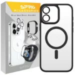 کاور اسپریگ مدل MagSafe-Ring مناسب برای گوشی موبایل اپل iPhone 11 به همراه محافظ لنز دوربین
