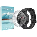 بند ساعت آکوآرا مدل SilicTX CLRG مناسب برای ساعت هوشمند امیزفیت Trex / Trex Pro به همراه کاور و محافظ صفحه نمایش