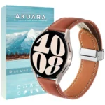 بند آکوآرا مدل Leathery Magnet مناسب برای ساعت هوشمند سامسونگ Galaxy watch Active 40mm / Active 2 40mm / Active 2 44mm