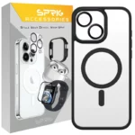 کاور اسپریگ مدل MagSafe-Ring مناسب برای گوشی موبایل اپل iPhone 15 به همراه محافظ لنز دوربین