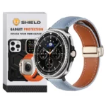 بند آلتیمیت شیلد مدل Leather Mag NV8 BK مناسب برای ساعت هوشمند سامسونگ Galaxy Watch 8 Classic 46mm