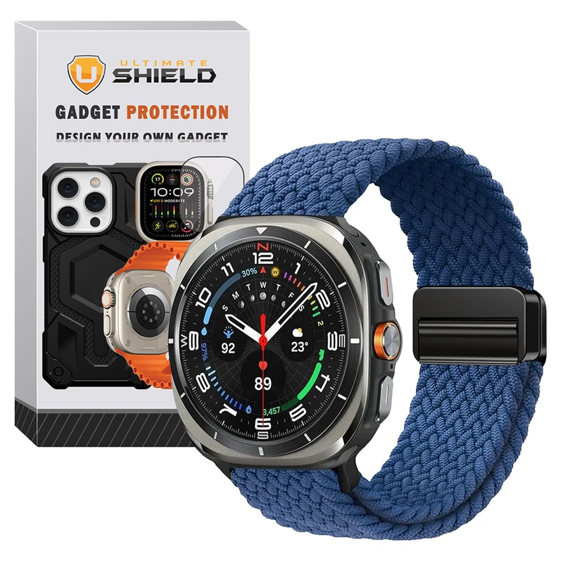 109a93b29cbedaa26aae442c1078ce9485dd91f8_1751957810.webp بند آلتیمیت شیلد مدل Braided Magsolo مناسب برای ساعت هوشمند سامسونگ Galaxy Watch 7 Ultra 47mm - Image 1