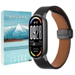بند آکوآرا مدل Magnetic Leather مناسب برای مچ‌بند هوشمند شیائومی Mi Band 8