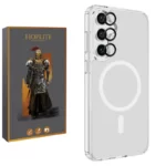 کاور هاپلایت مدل MagSafe Clear HL مناسب برای گوشی موبایل سامسونگ Galaxy S23 FE به همراه محافظ لنز دوربین