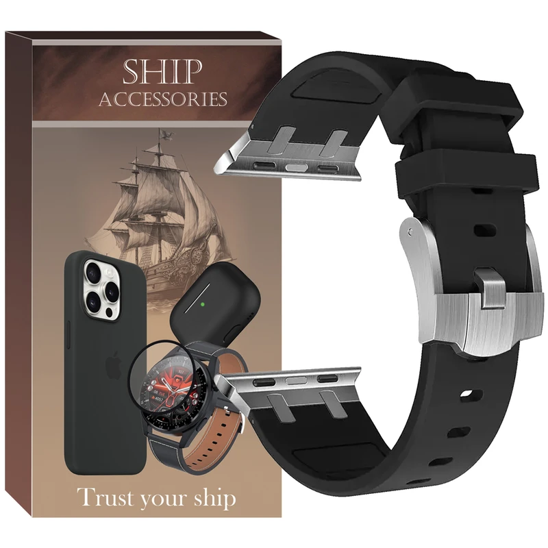 17cf708024bcdf9cee740b56a0cf5ae8ce39732e_1732106563.webp بند شیپ مدل Silicone AP SH مناسب برای اپل واچ سری Se/1/2/3/4/5/6/7/8/9/Ultra/Ultra2 سایز 42/44/45/49mm - Image 1