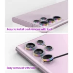 محافظ لنز دوربین رینگی شیپ مدل Diamond Protector SH مناسب برای گوشی موبایل سامسونگ Galaxy S25 Ultra - Image 11