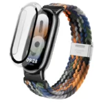 بند اسپریگ مدل BraidedSGK-CLGuard مناسب برای ساعت هوشمند شیائومی Mi band 9 به همراه کاور