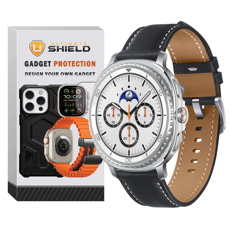 2692841d9f8d80dc2fe55c63680ddda20ea62fa1_1757601390-1.webp بند آلتیمیت شیلد مدل Leather SM NV8 SL مناسب برای ساعت هوشمند سامسونگ Galaxy Watch 8 Classic 46mm - Image 1