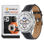 بند آلتیمیت شیلد مدل Leather SM NV8 SL مناسب برای ساعت هوشمند سامسونگ Galaxy Watch 8 40mm / Galaxy Watch 8 44mm / Galaxy Watch 8 Classic 46mm