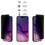 محافظ صفحه نمایش حریم شخصی آکوآرا مدل AKU pv3 مناسب برای گوشی موبایل اپل iPhone 16e بسته سه عددی - Image 3