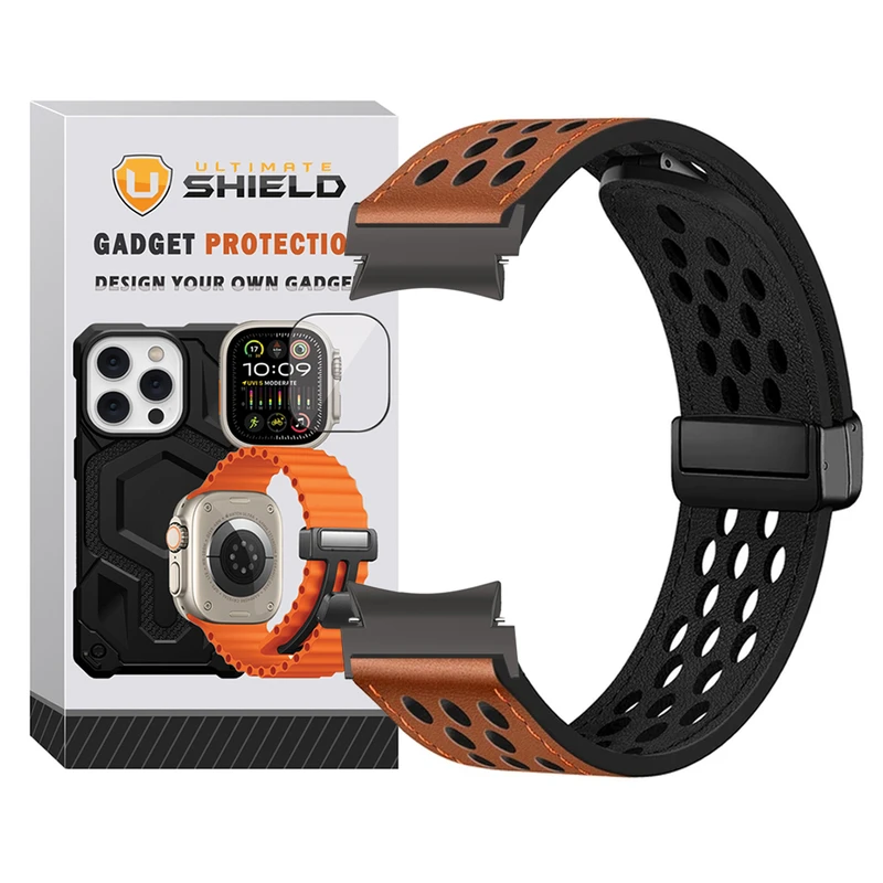 290d089248ebd1e90ca3e90f8dc28ddc4fe3bb08_1755950134-9.webp بند آلتیمیت شیلد مدل Dot Leather Mag BTN BK مناسب برای ساعت هوشمند سامسونگ Galaxy Watch 4 40mm - Image 1