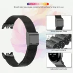 بند آکوآرا مدل Milanese SG GRDS مناسب برای مچ بند هوشمند شیائومی Mi Band 9 به همراه کاور - Image 8