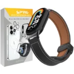 بند اسپریگ مدل Leather magnet مناسب برای ساعت هوشمند شیائومی Mi band 8/9/10