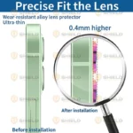 محافظ لنز دوربین فلزی آلتیمیت شیلد مدل Ring Diamond UL مناسب برای گوشی موبایل سامسونگ Galaxy S25 FE - Image 2