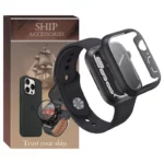 بند شیپ مدل Soft-Guard-SH مناسب برای اپل واچ Series 7 Aluminum 45mm / Series 8 Aluminum 45mm / Series 9 Aluminum 45mm به همراه کاور