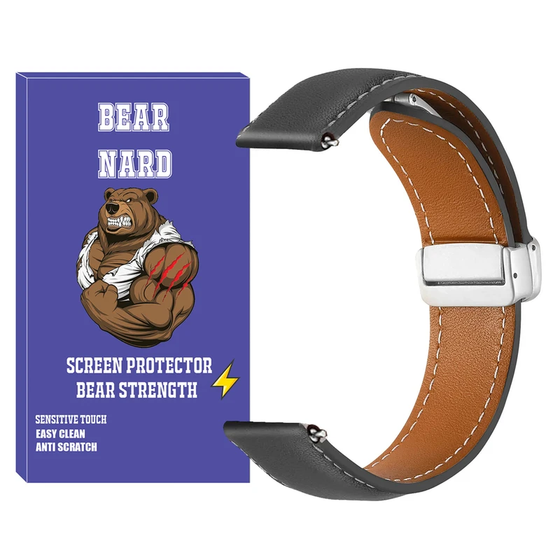 45321221f63cb2d6c47fe9370575b721f24a8abb_1751281210.webp بند برنارد مدل Mag Leather BR TW مناسب برای ساعت هوشمند گلوریمی GX Sport / GX Race 22mm - Image 1