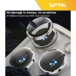 محافظ لنز دوربین اسپریگ مدل Ring metal-Super High quality مناسب برای گوشی موبایل اپل Iphone 17 Pro / 17 Pro max - Image 11