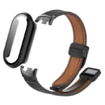 بند اسپریگ مدل Leather Magnet GU مناسب برای ساعت هوشمند شیائومی Mi band 10 به همراه کاور