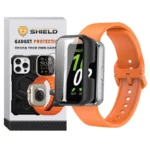 بند آلتیمیت شیلد مدل Silicone GK GRD BK مناسب برای ساعت هوشمند سامسونگ Galaxy FIT 3 30mm به همراه کاور