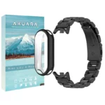 بند آکوآرا مدل 3Bead GRDS مناسب برای مچ بند هوشمند شیائومی Mi Band 8 به همراه کاور