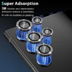 محافظ لنز دوربین رینگی شیپ مدل Diamond Protector SH مناسب برای گوشی موبایل سامسونگ Galaxy S25 Ultra - Image 8